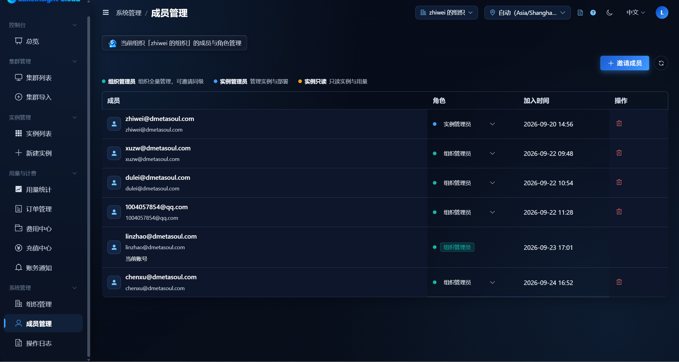 成员管理
