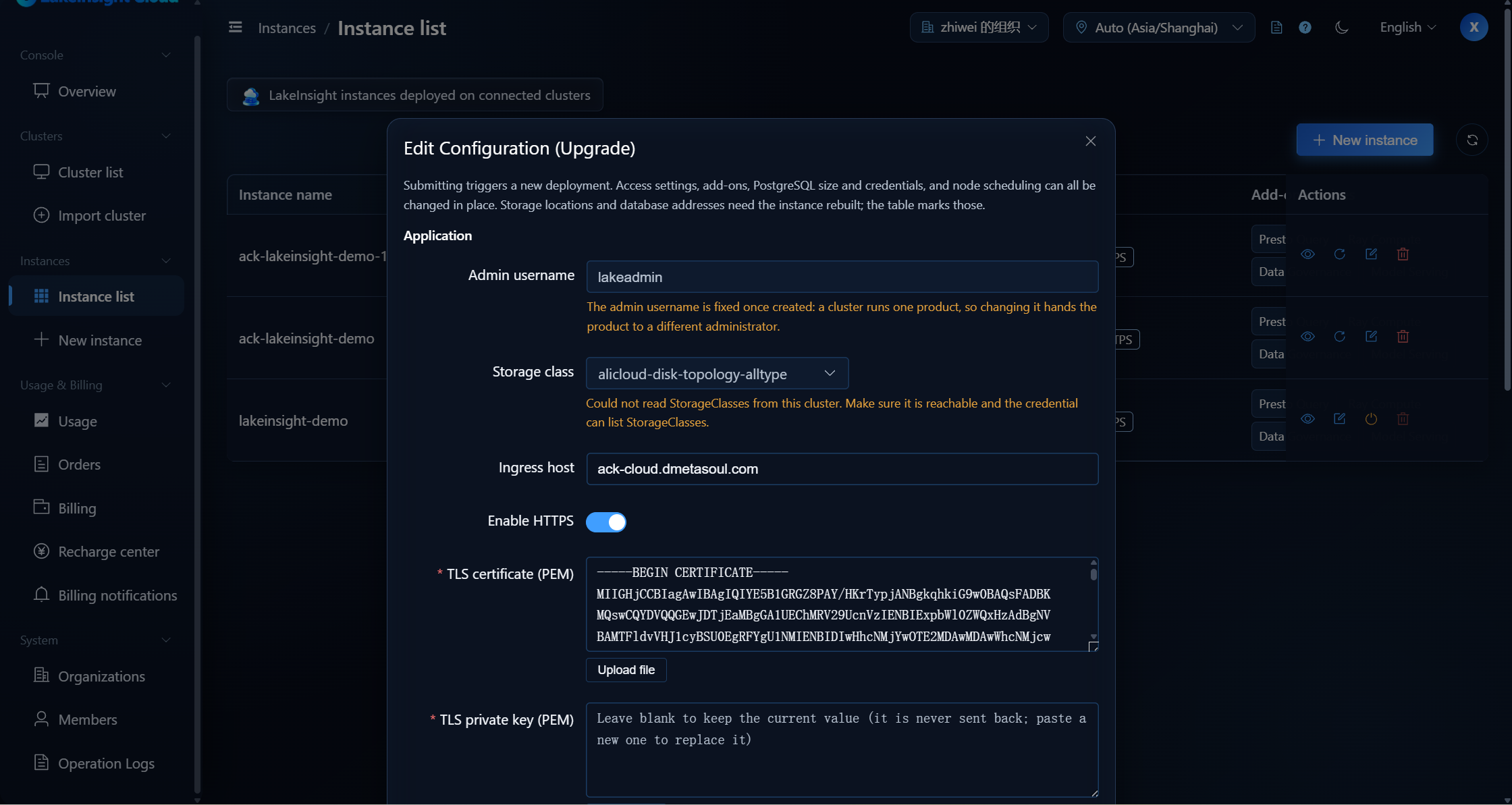 Edit config